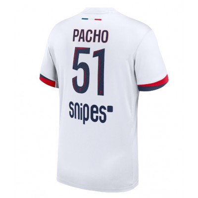 Moški Nogometni dresi Paris Saint-Germain Willian Pacho #51 Gostujoči 2025-26 Kratek Rokav Moški Nogometni dresi Paris Saint-Germain Willian Pacho #51 Gostujoči 2025-26 Kratek Rokav
